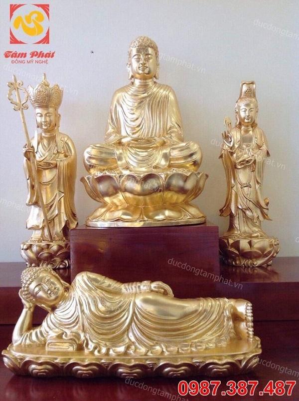 Dịch vụ thếp vàng tượng Phật công phu, tinh xảo