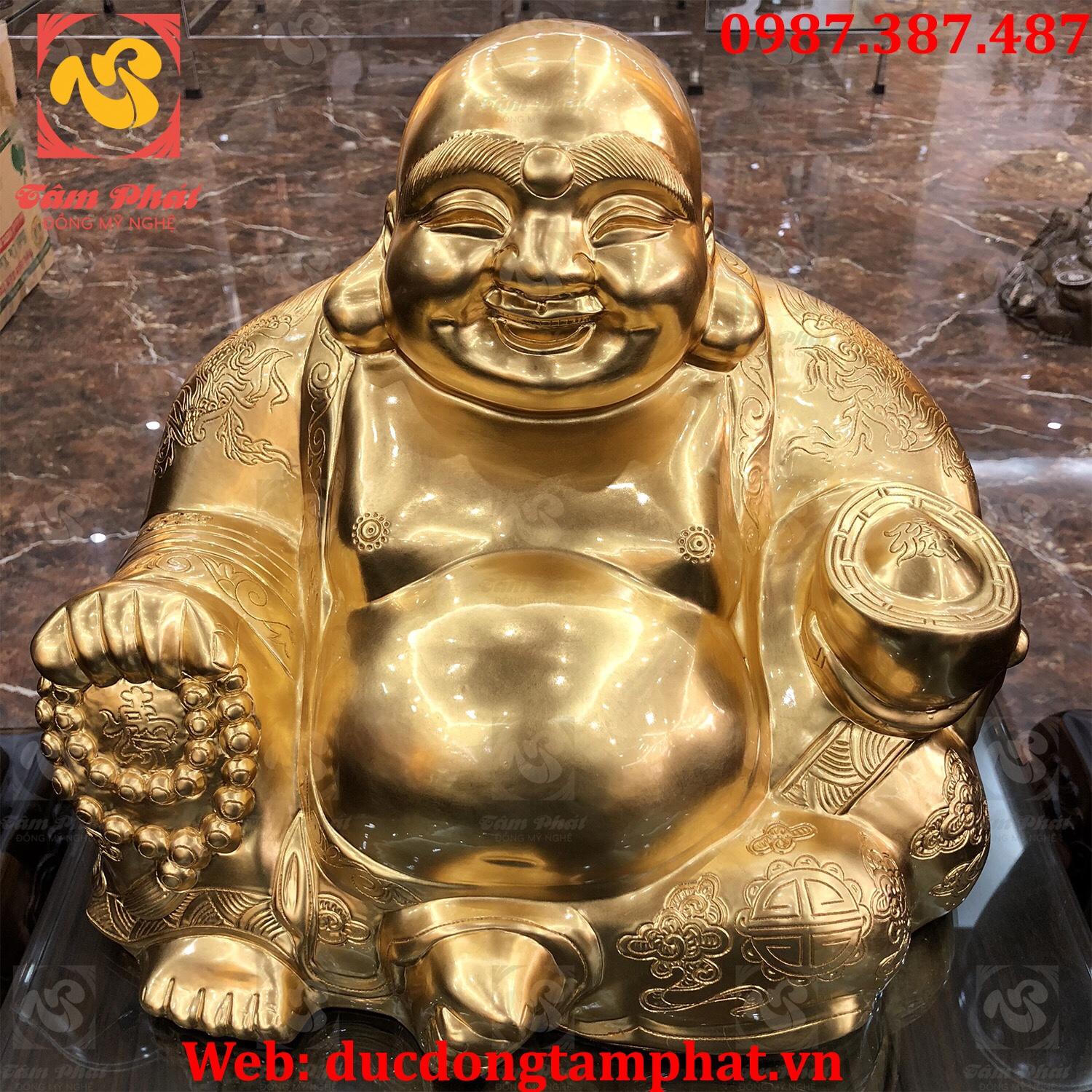 Tượng Phật Di Lặc, tượng đồng Di Lặc thếp vàng 9999