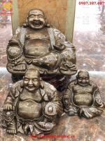 Tượng Đồng Phật Di Lặc Khảm Tam Khí Cao 40cm
