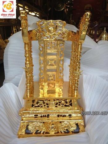Ngai thờ bằng đồng cao 68cm mạ vàng 24k cực tinh xảo!