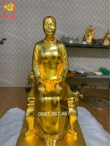 Tượng chân dung, tượng truyền thần cao 60cm mạ vàng 24k