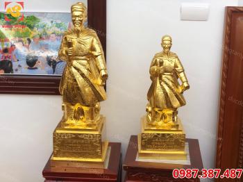 Tượng Đồng, Đúc tượng Trần Quốc Tuấn Thếp vàng 9999