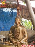 Đúc Tượng Phật Thích Ca Mâu Ni bằng đồng cao 2m ngồi đài sen nặng 1,7 tấn