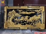 Tranh Đồng Bát Mã Thành công, Tranh Ngựa 2m75 x 1m57 Mạ vàng hoàn thiện khách hàng Nghệ An