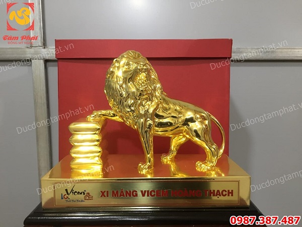 Đúc 100 linh vật mạ vàng 24k cho Xi măng Vicem Hoàng Thạch..!