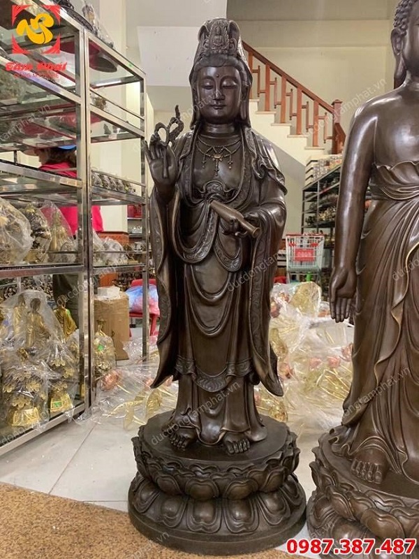 Đúc tượng Phật, bộ Tam thánh cao 1m2 Đức Adida, Quán Thế Âm, Đại Thế Chí Bồ Tát tuyệt đẹp ..!