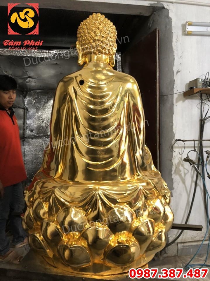Hoàn thành tượng Phật dát vàng tuyệt đẹp và bàn giao cho chùa.!